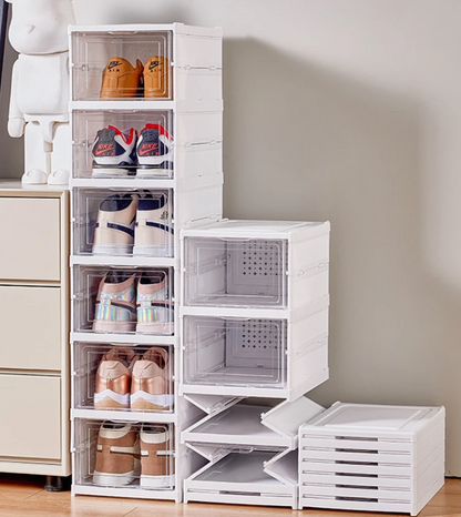 ORGANIZADOR DE ZAPATOS CON TAPAS Y PUERTAS 6 NIVELES