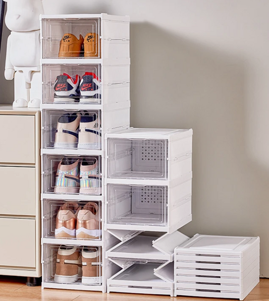 ORGANIZADOR DE ZAPATOS CON TAPAS Y PUERTAS 6 NIVELES